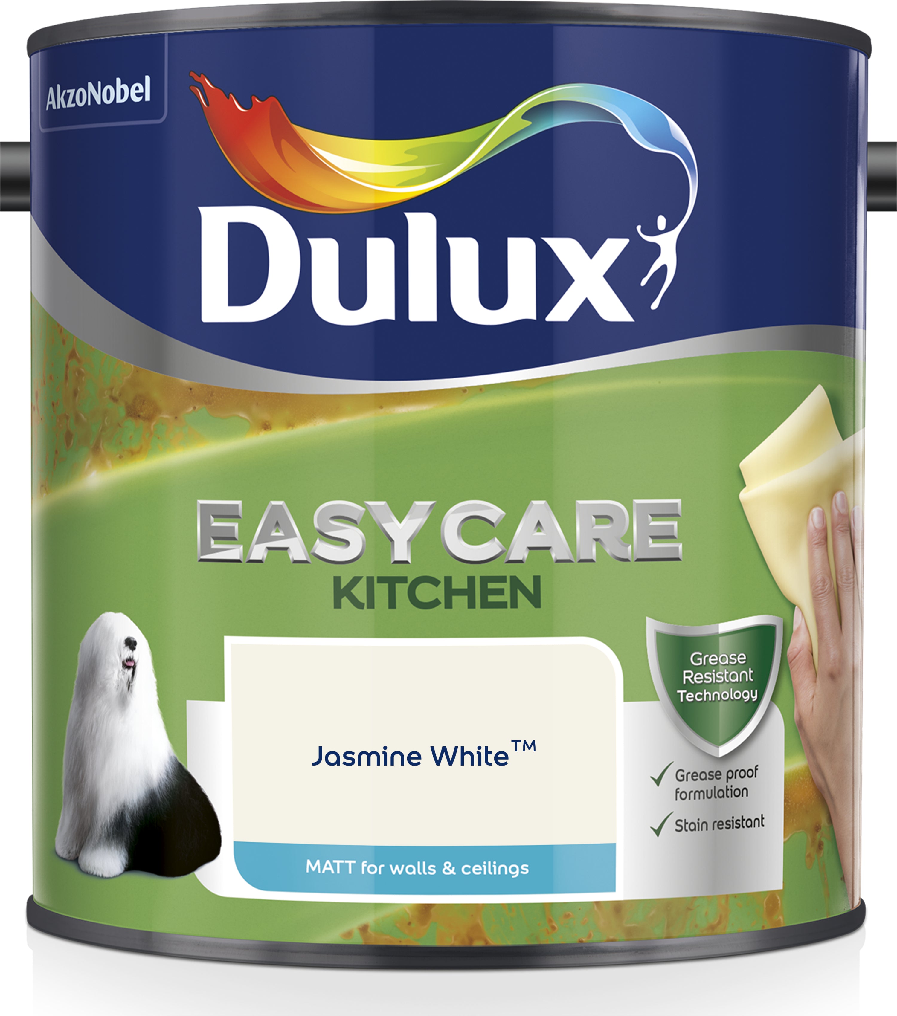 Dulux Easycare Kitchens Matt Jasmine White 2.5L