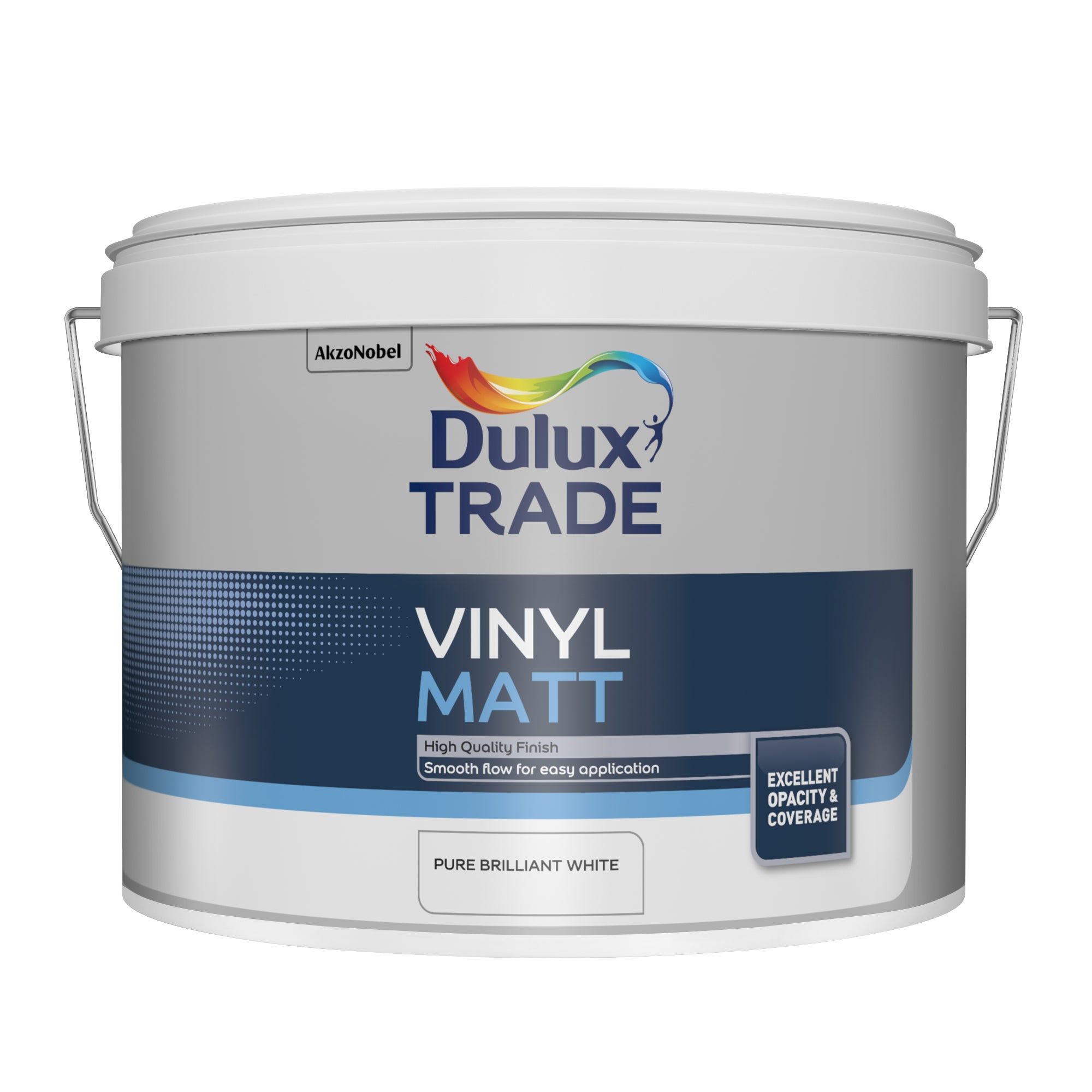 Dulux Trade Vinyl Matt Pure Brilliant White 10L