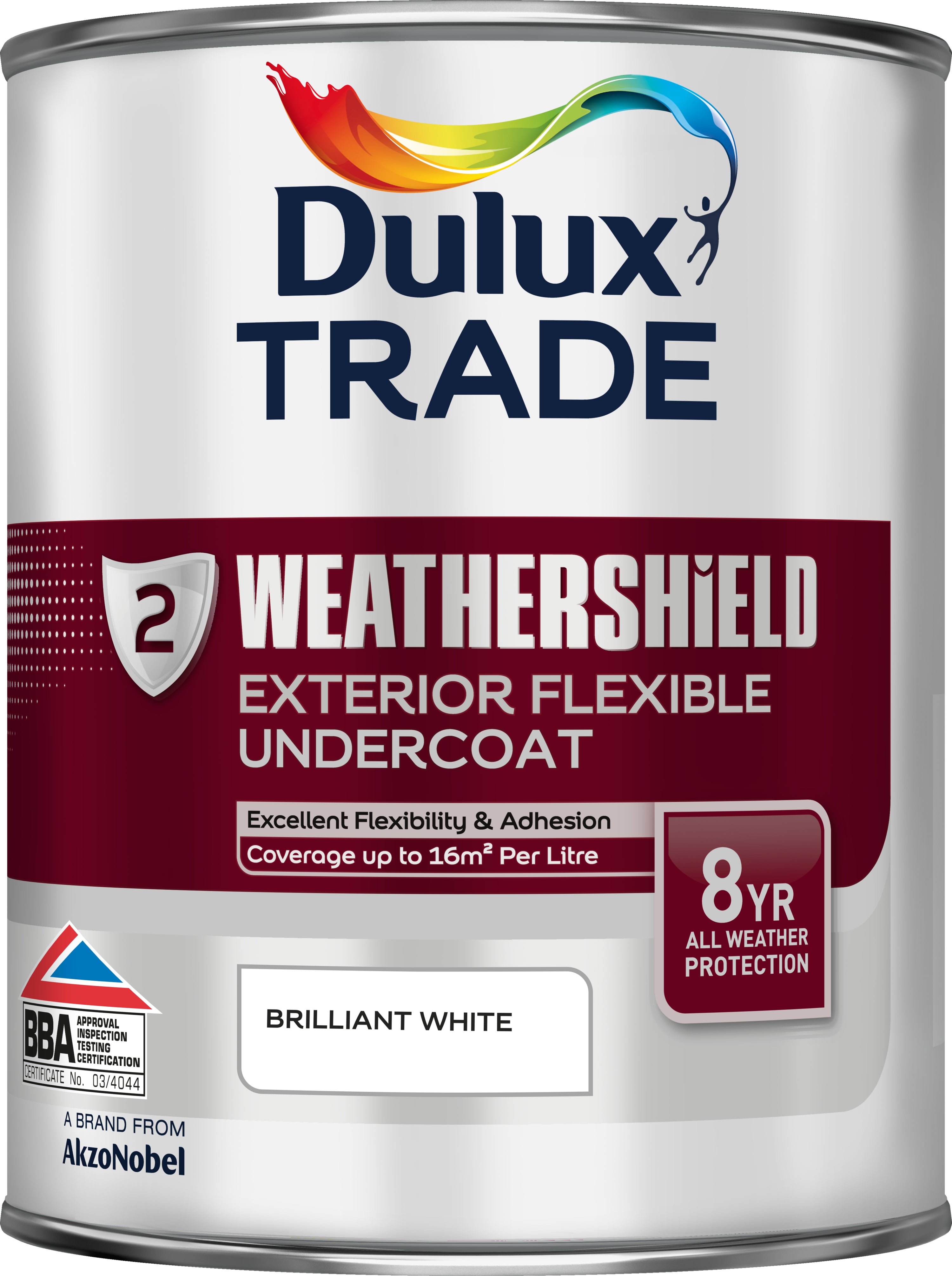 Dulux Trade Weathershield Exterior Undercoat Brilliant White 1L