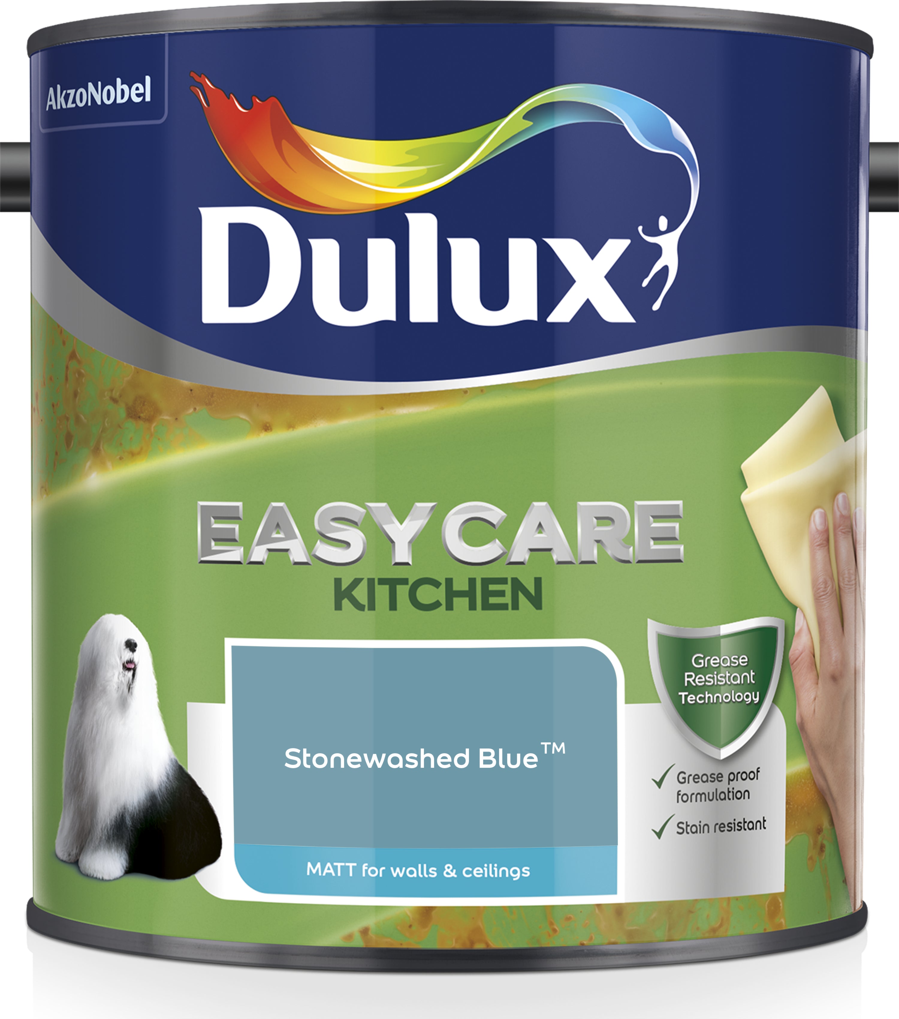 Dulux Easycare Kitchens Matt Stonewashed Blue 2.5L