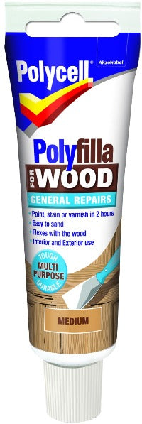 Polycell Polyfilla Wood General Repair Medium Tube 75g