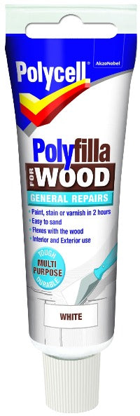 Polycell Polyfilla Wood General Repair White Tube 75g