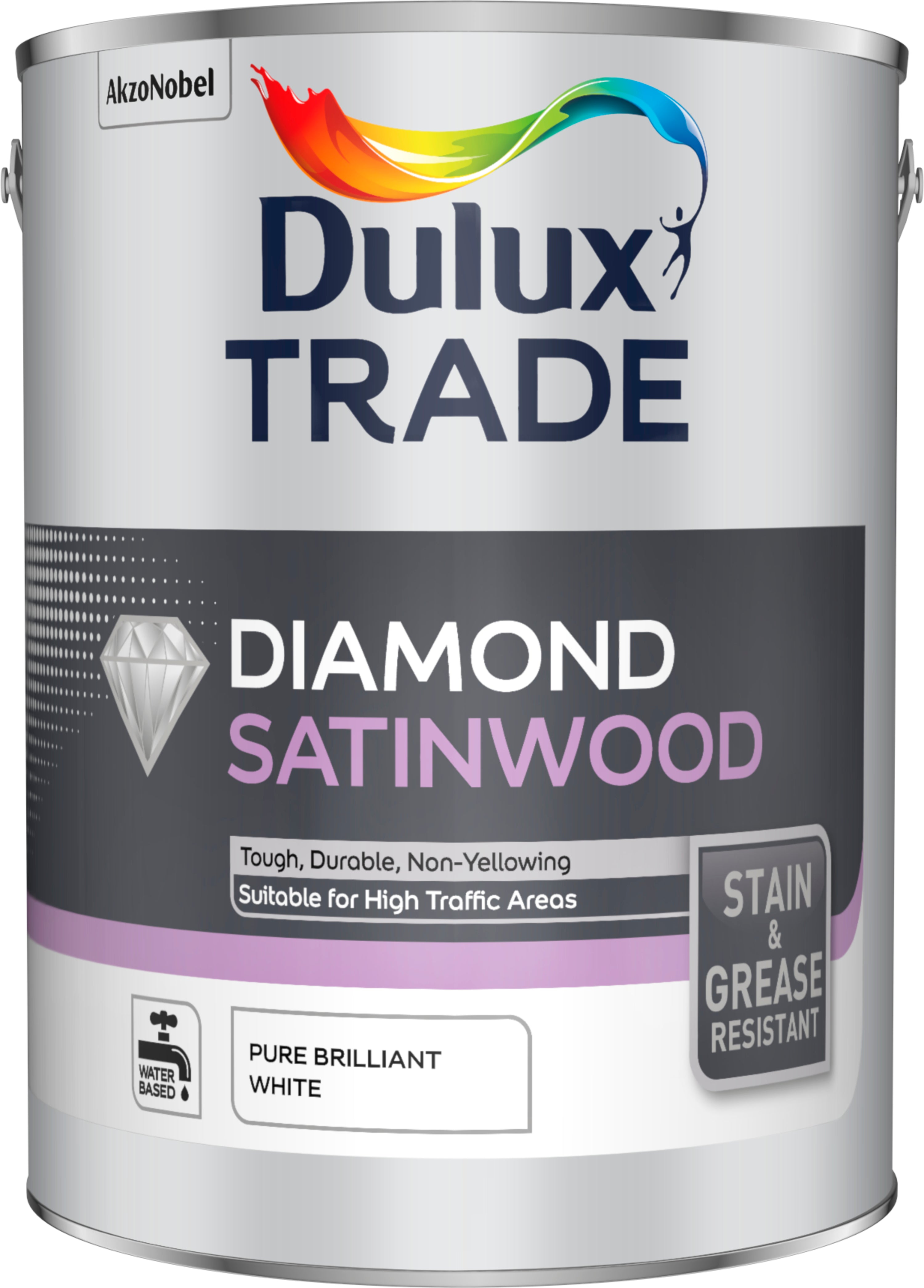 Dulux Trade Diamond Satinwood Pure Brilliant White 5L