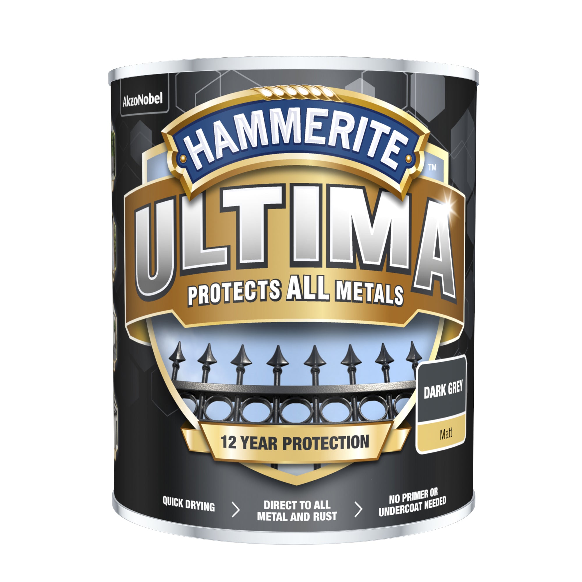 Hammerite Ultima Matt Dark Grey 750ml