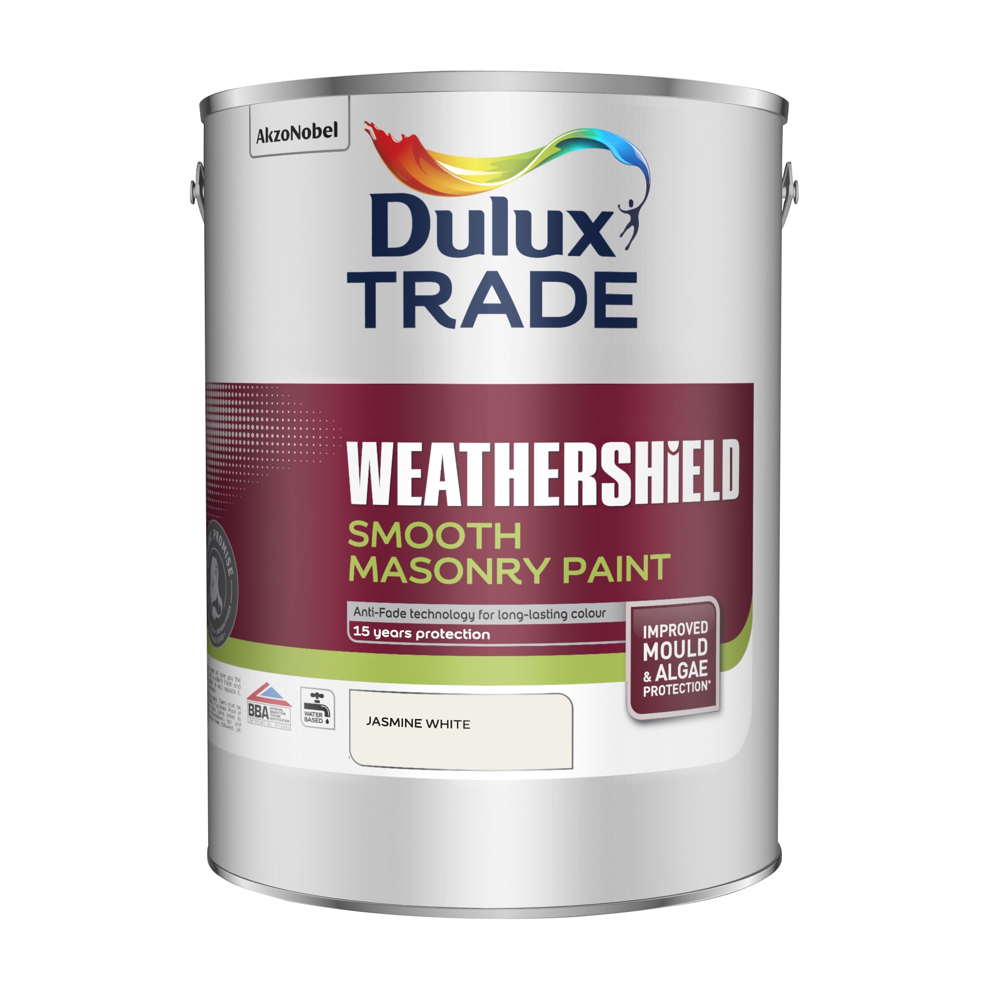 Dulux Trade Weathershield Smooth Masonry Jasmine White 5L