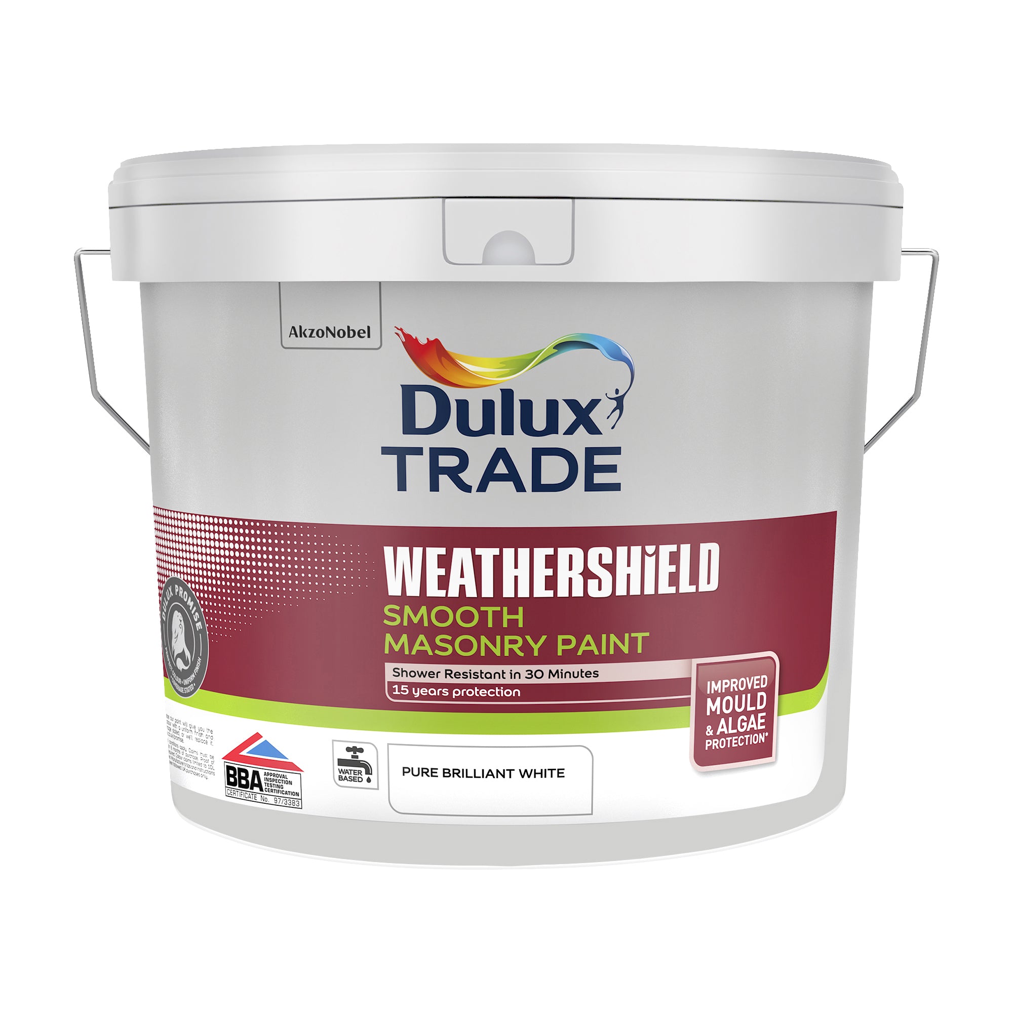 Dulux Trade Weathershield Smooth Masonry Pure Brilliant White 10L
