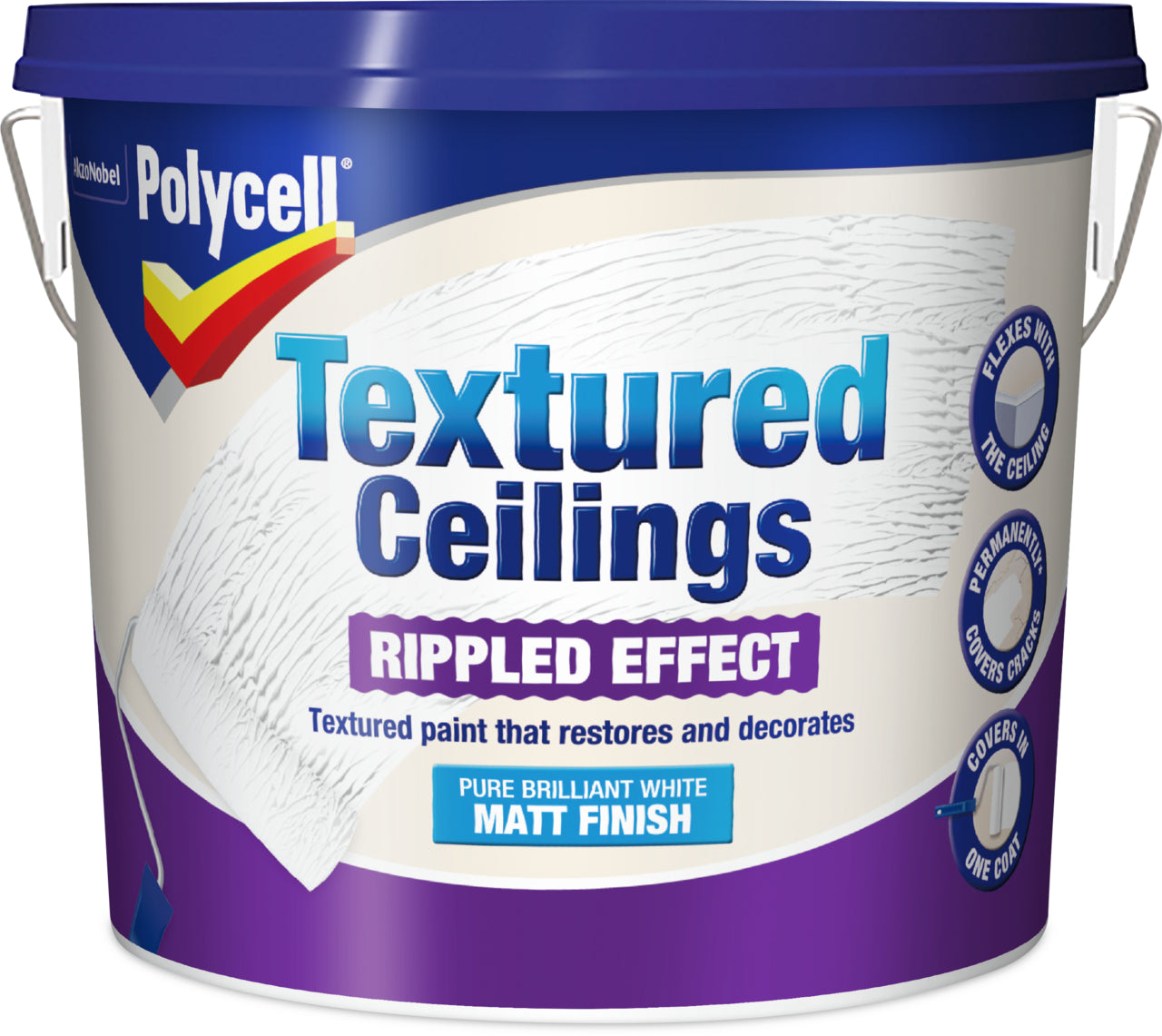Polycell Textured Ceilings Ripple Effect Matt 5L