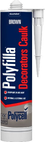 Polycell Trade Polyfilla Decorators Caulk Brown 380ml