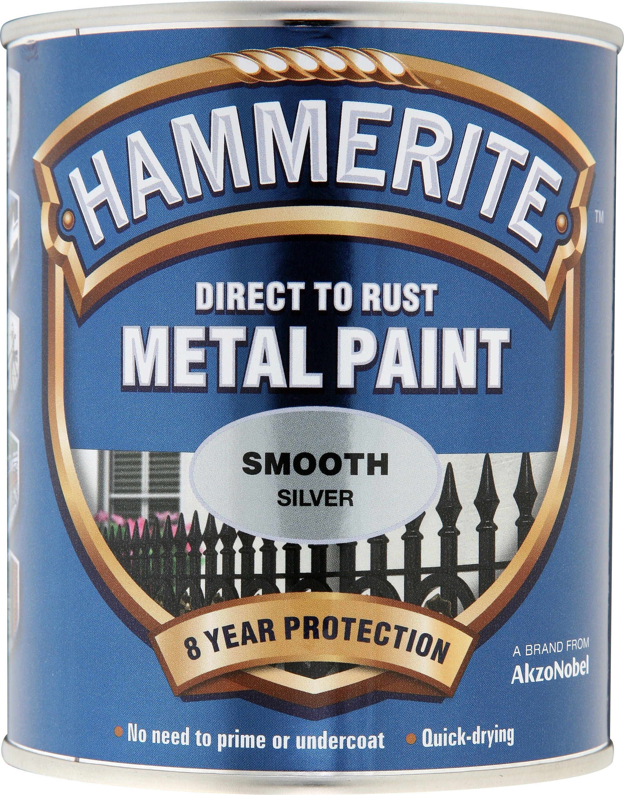 Hammerite Metal Paint Smooth Silver 750ml
