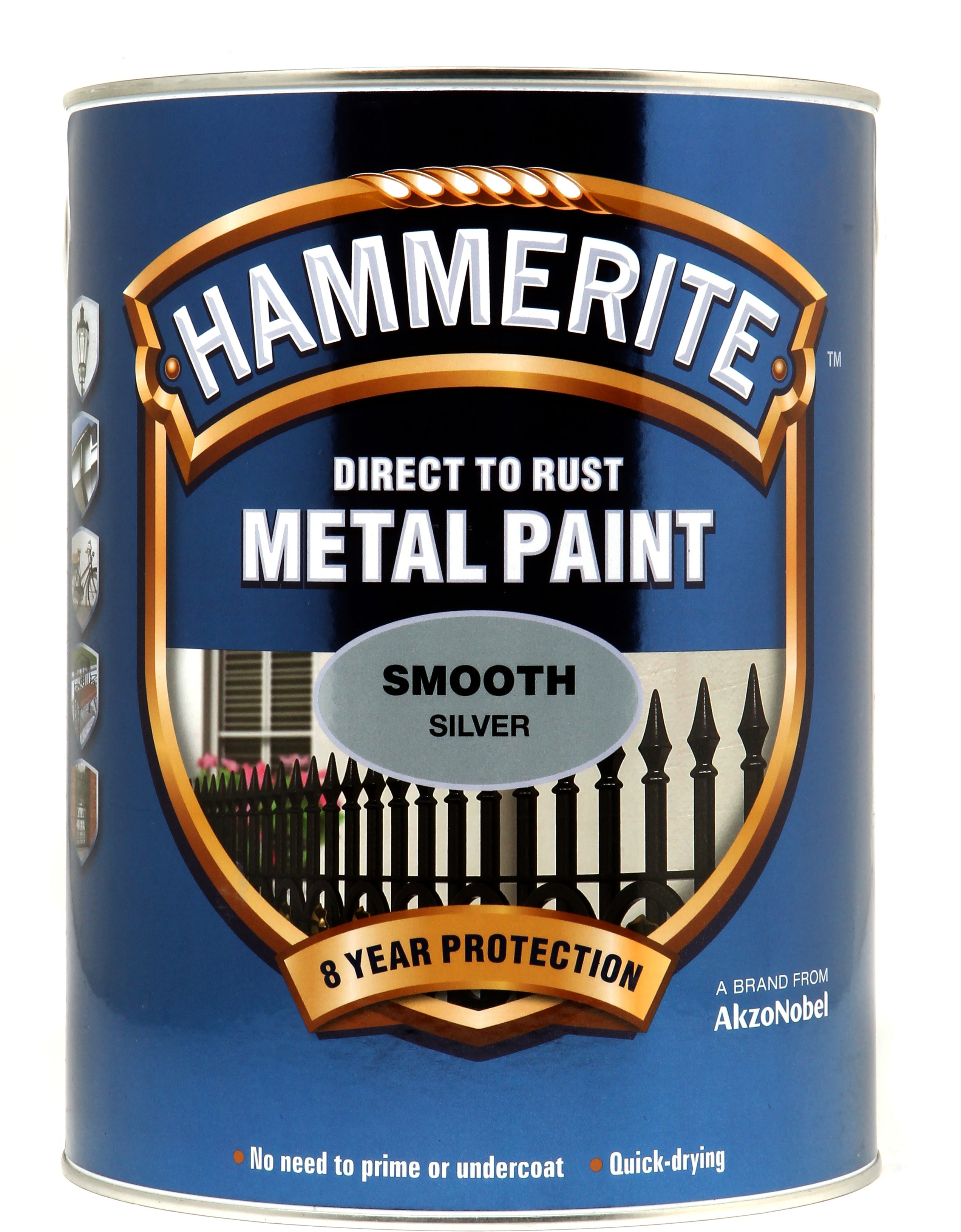 Hammerite Metal Paint Smooth Silver 5L