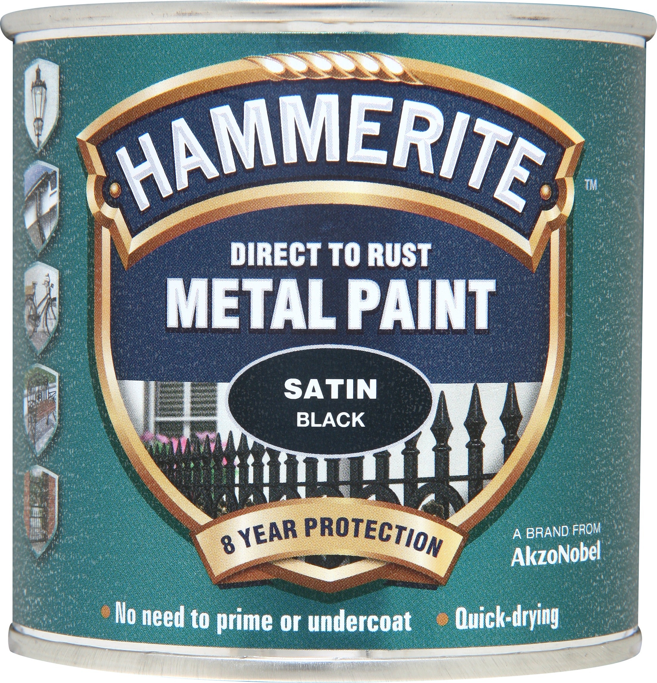 Hammerite Metal Paint Satin Black 250ml