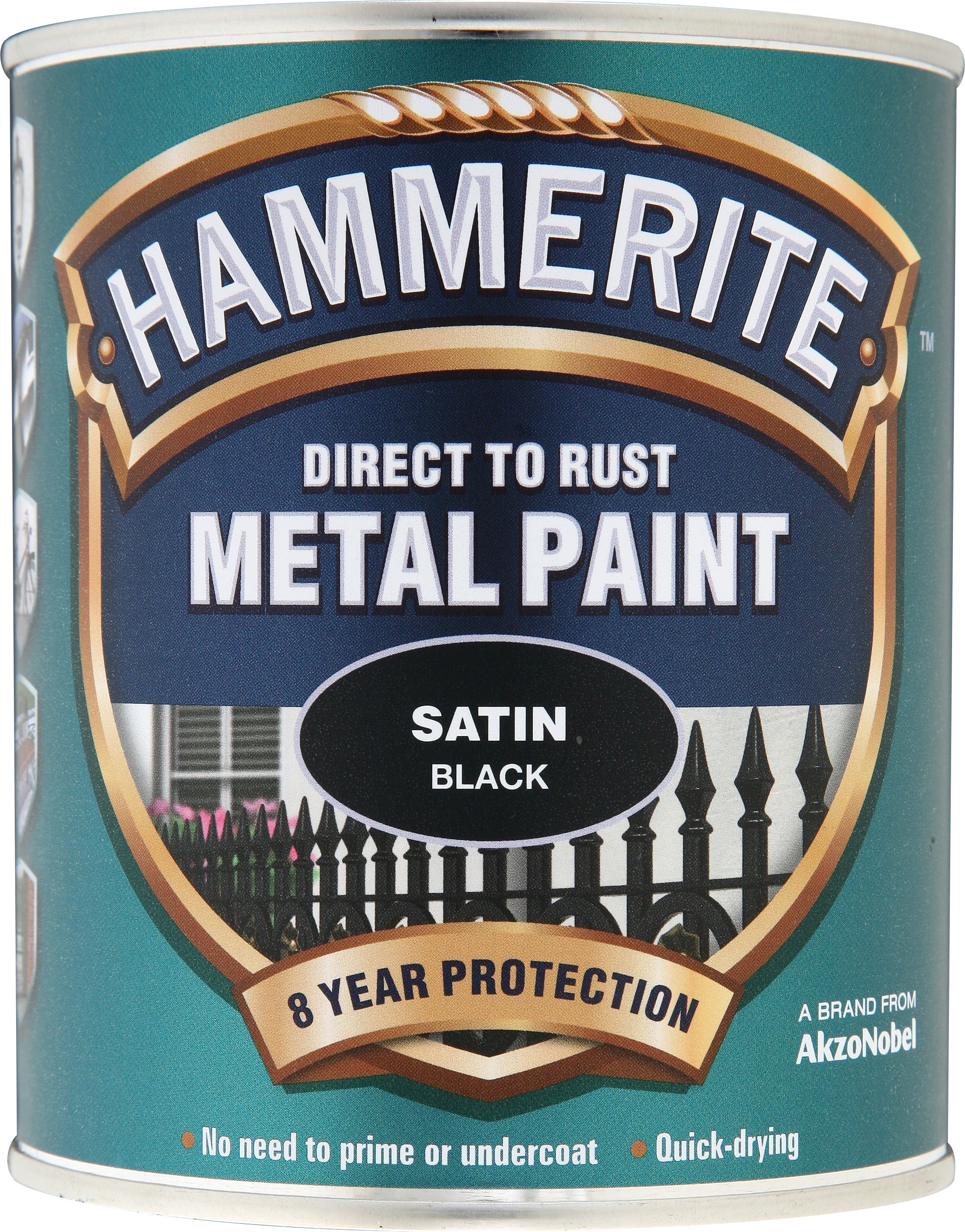Hammerite Metal Paint Satin Black 750ml