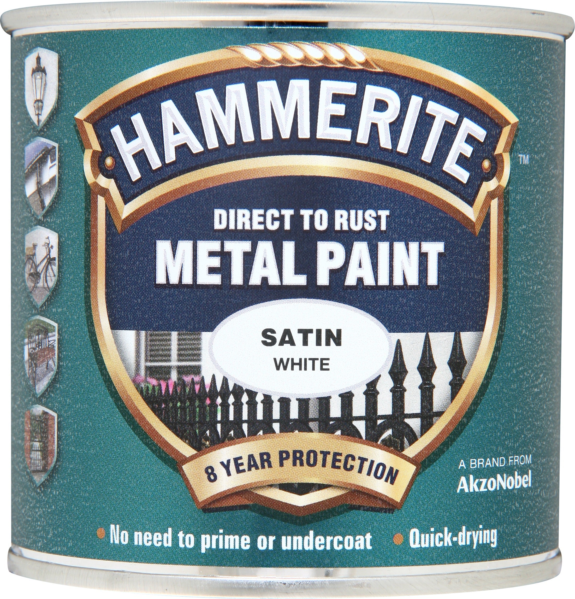 Hammerite Metal Paint Satin White 250ml