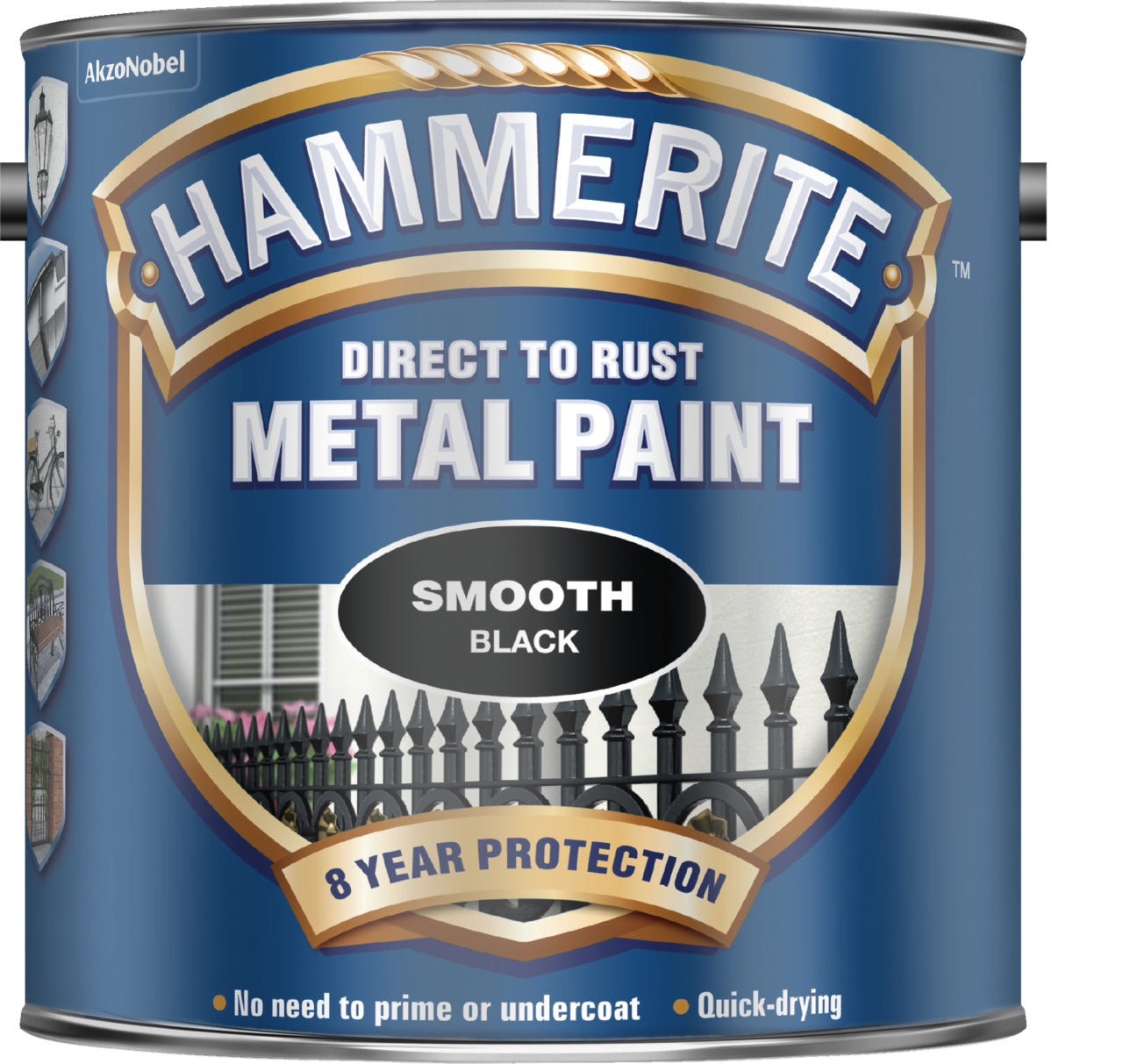 Hammerite Metal Paint Smooth Black 2.5L