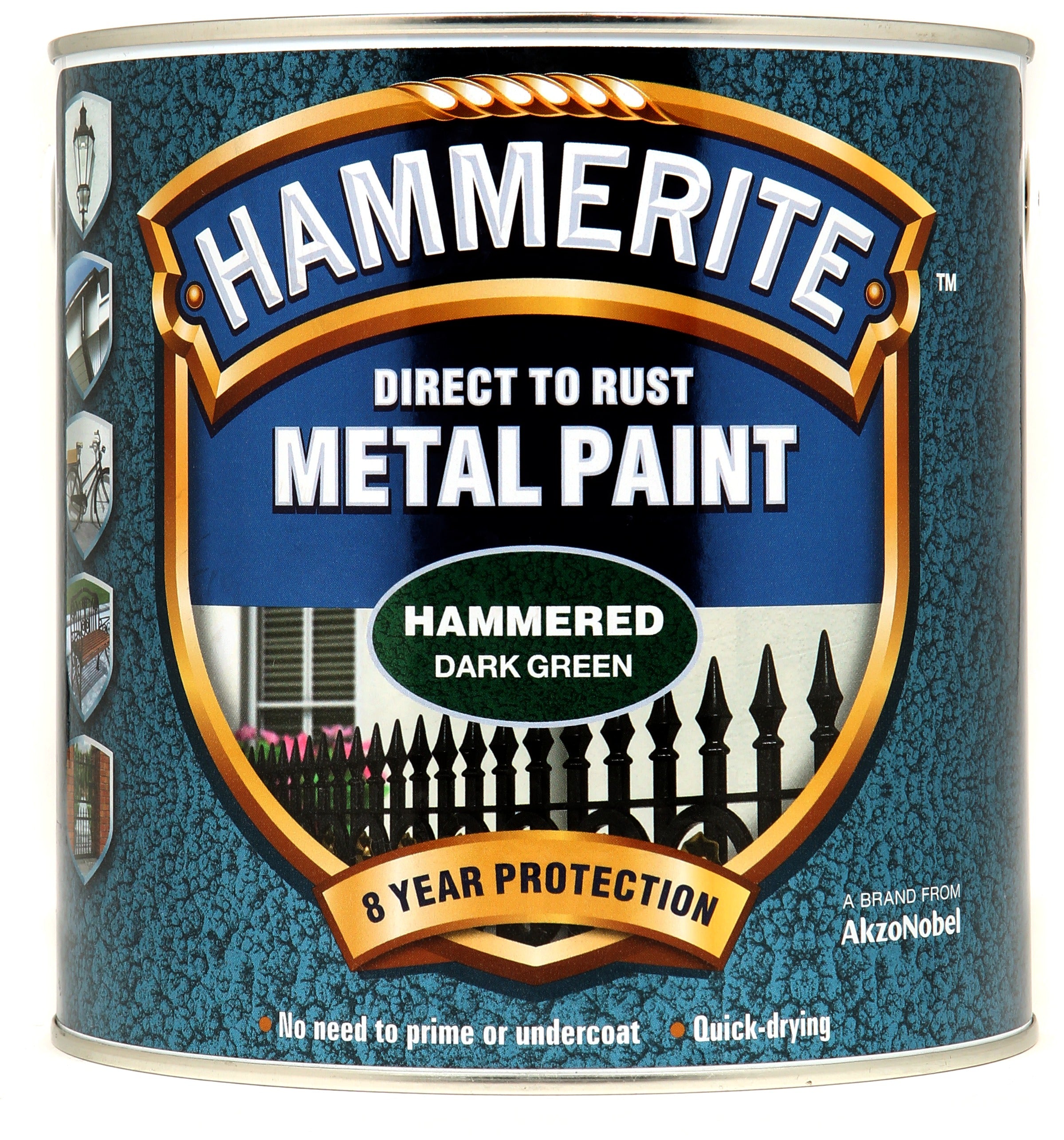Hammerite Metal Paint Hammered Dark Green 2.5L