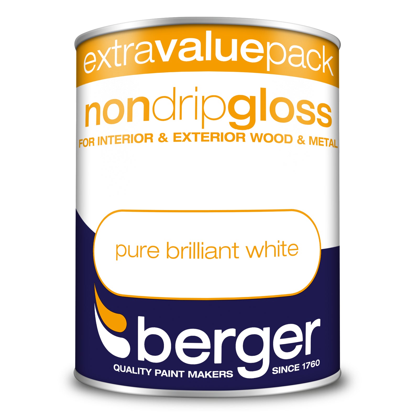 Berger Non Drip Gloss Pure Brilliant White 1.25L