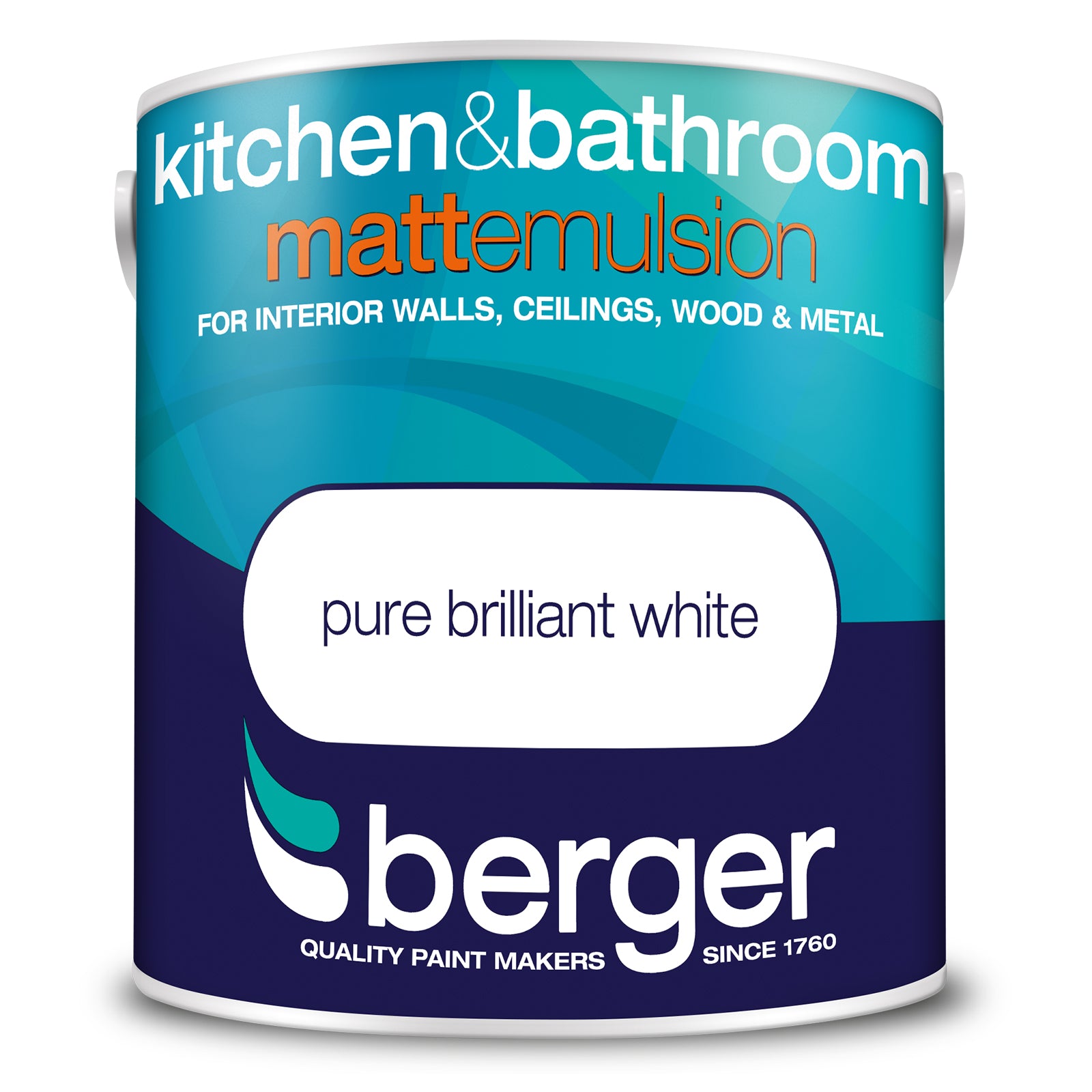 Berger Kitchen & Bathroom Matt Pure Brilliant White 2.5L