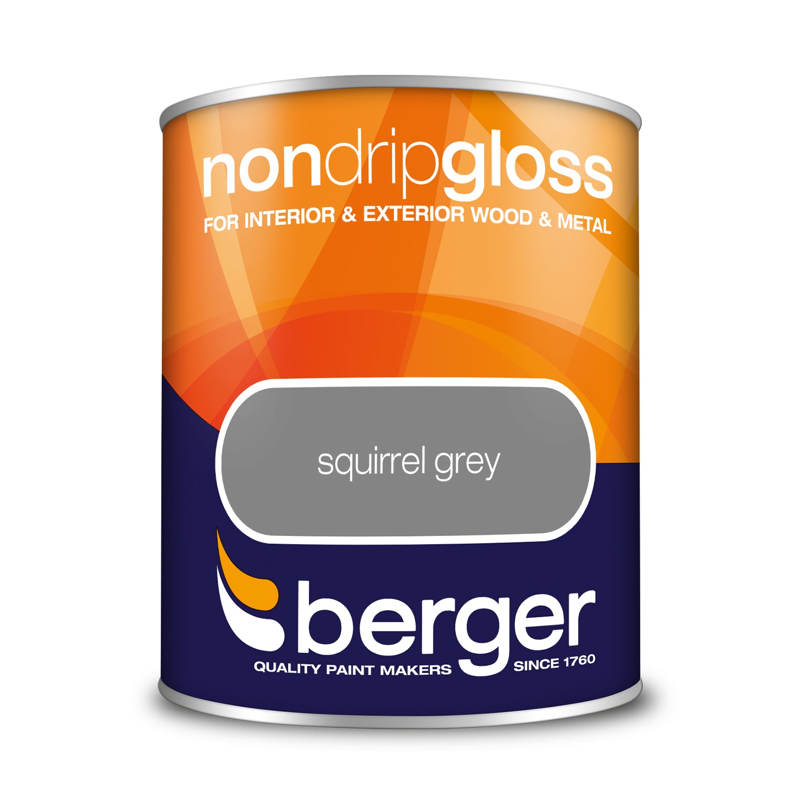 Berger Non Drip Gloss Squirrel Grey 750ml