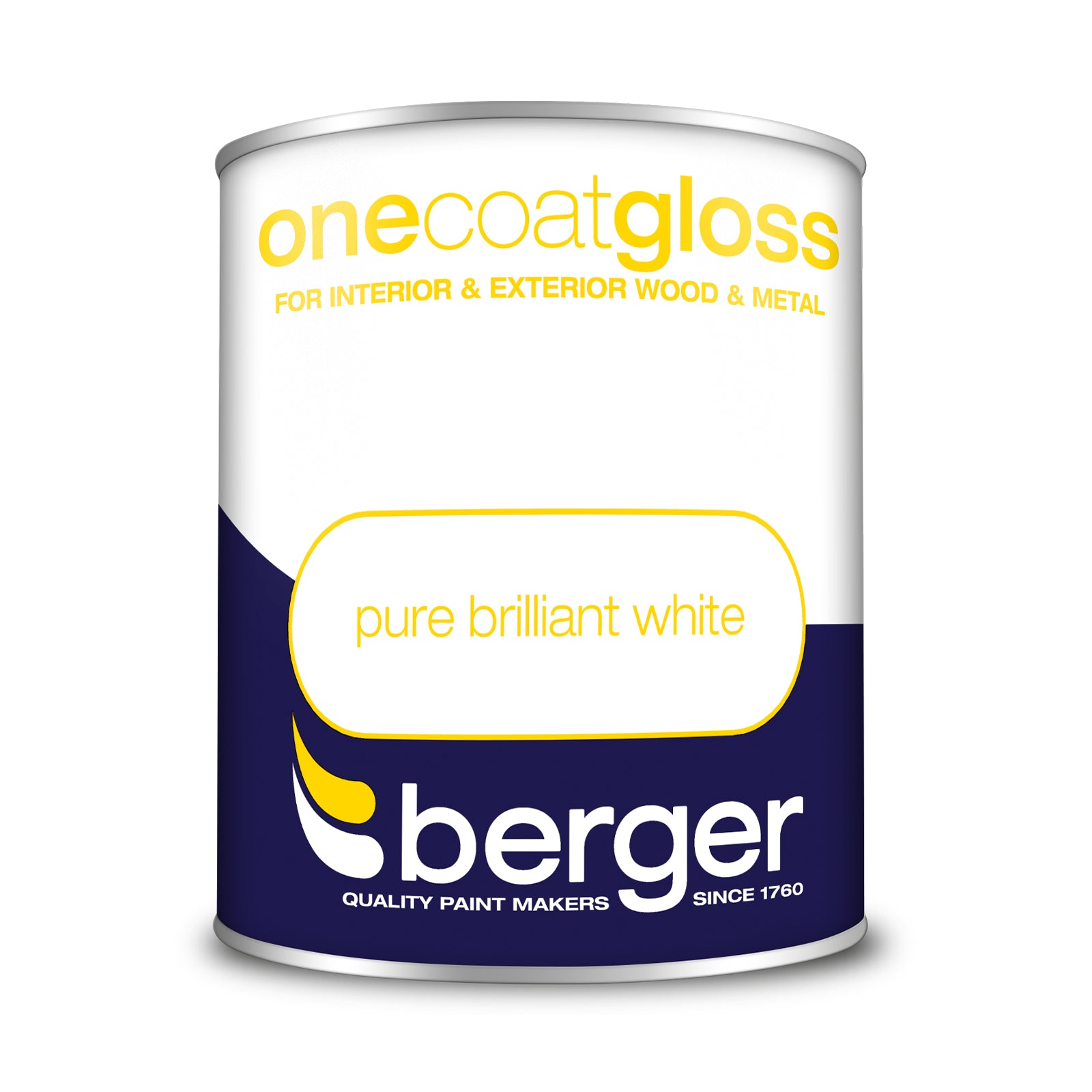 Berger One Coat Gloss Pure Brilliant White 750ml