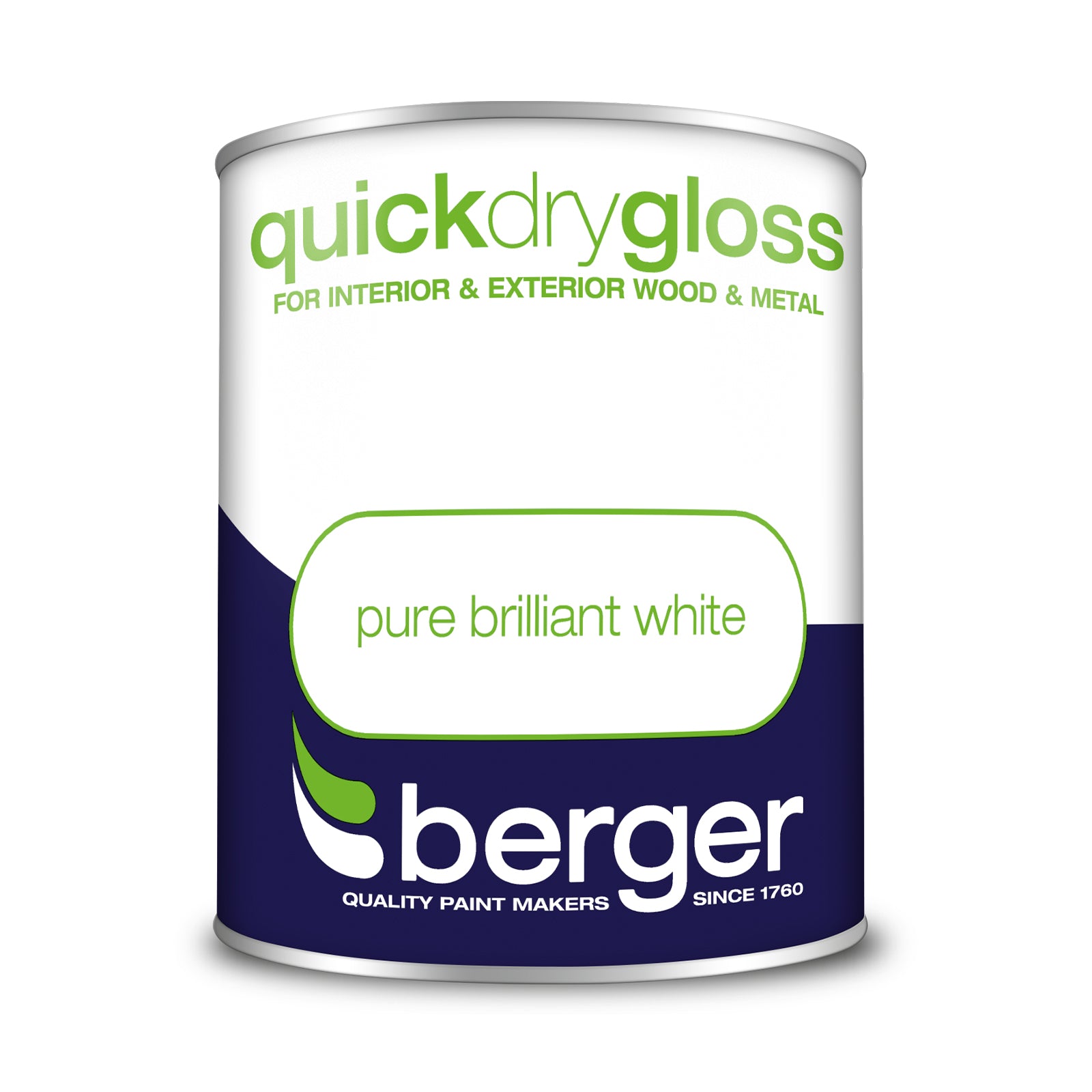 Berger Quick Drying Gloss Pure Brilliant White 750ml