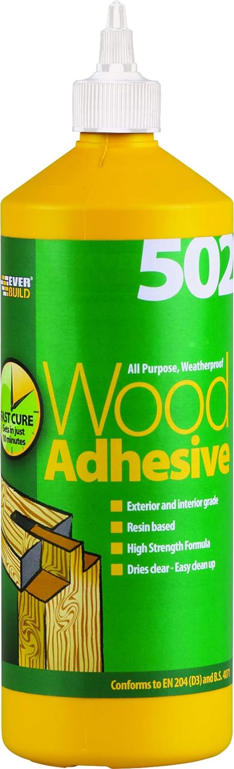 Everbuild 502 All Purpose Weatherproof Wood Adhesive 1L