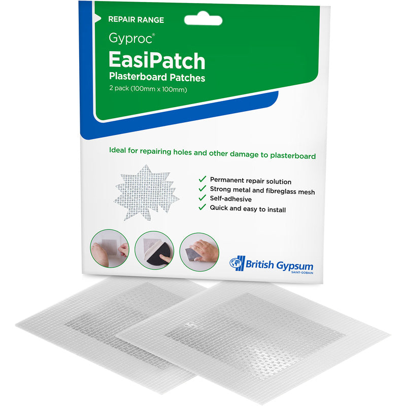 Gyproc EasiPatch Plasterboard Patches 2PK (100mm x 100mm)