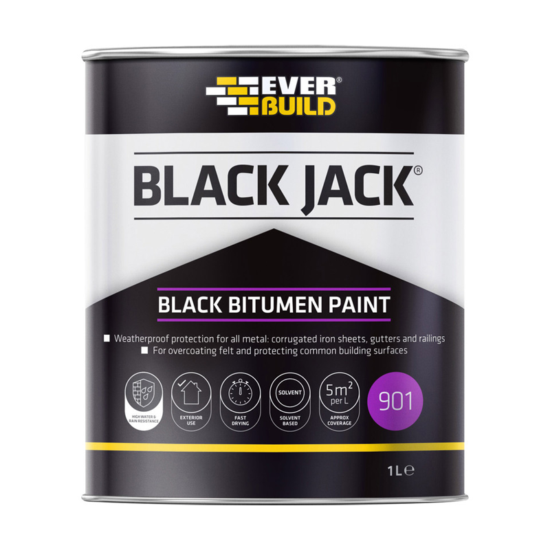 Everbuild 901 Black Bitumen Paint 1L