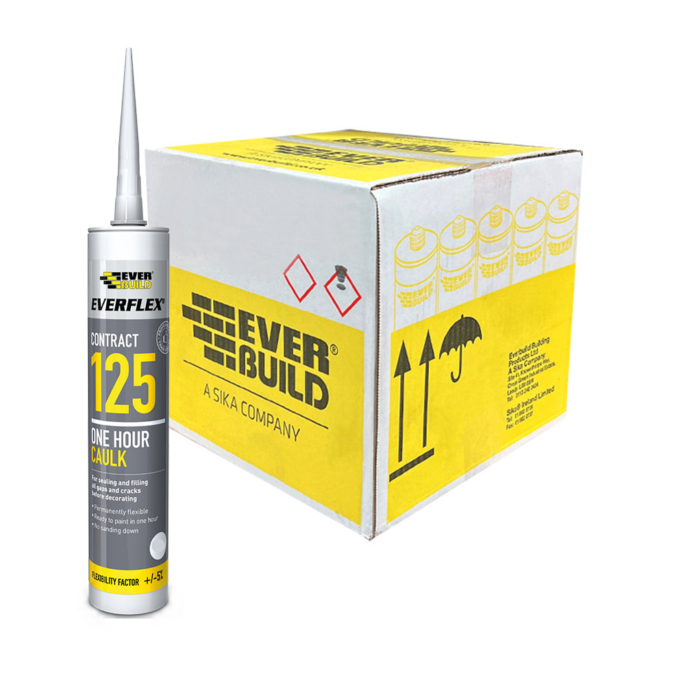 Everbuild 125 One Hour Caulk White (Box of 25)