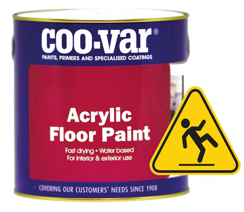 Coovar Acrylic Floor Paint White (Non-Slip) 5L