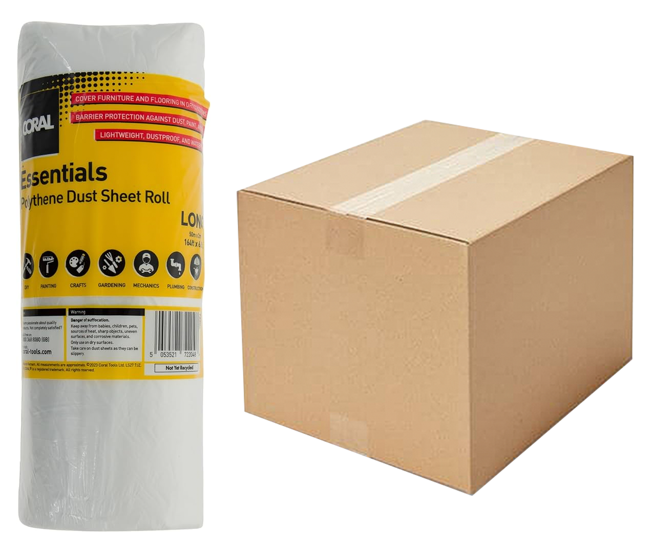 Coral Essentials Polythene Dust Roll 50m x 2m (Box of 8)