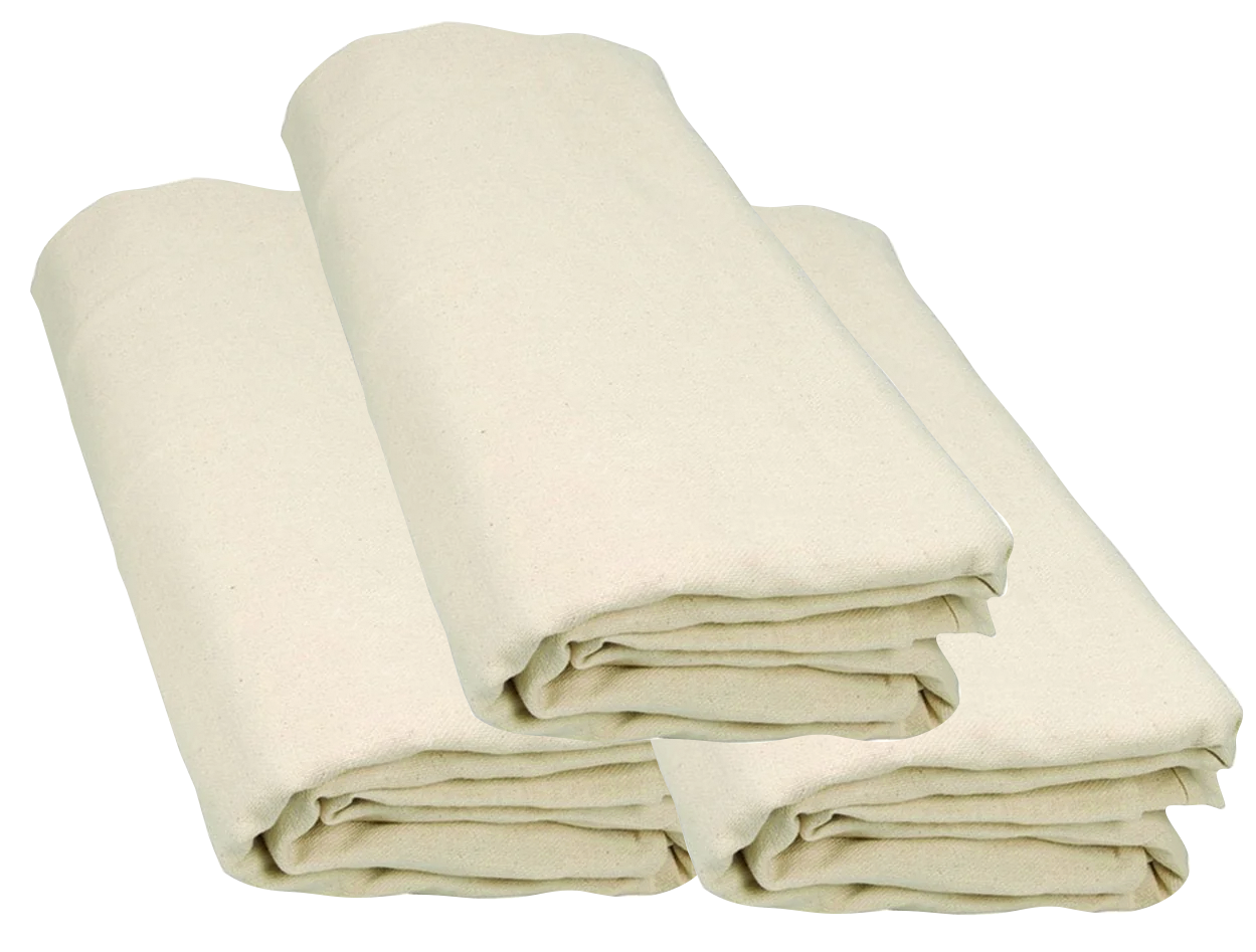 Cotton Twill Dust Sheets 12ft x 9ft  (3 pack)