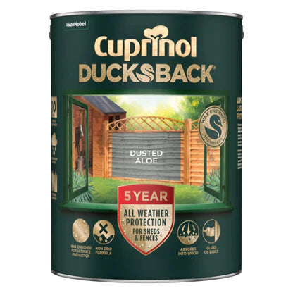 Cuprinol 5 Year Ducksback Dusted Aloe 5L