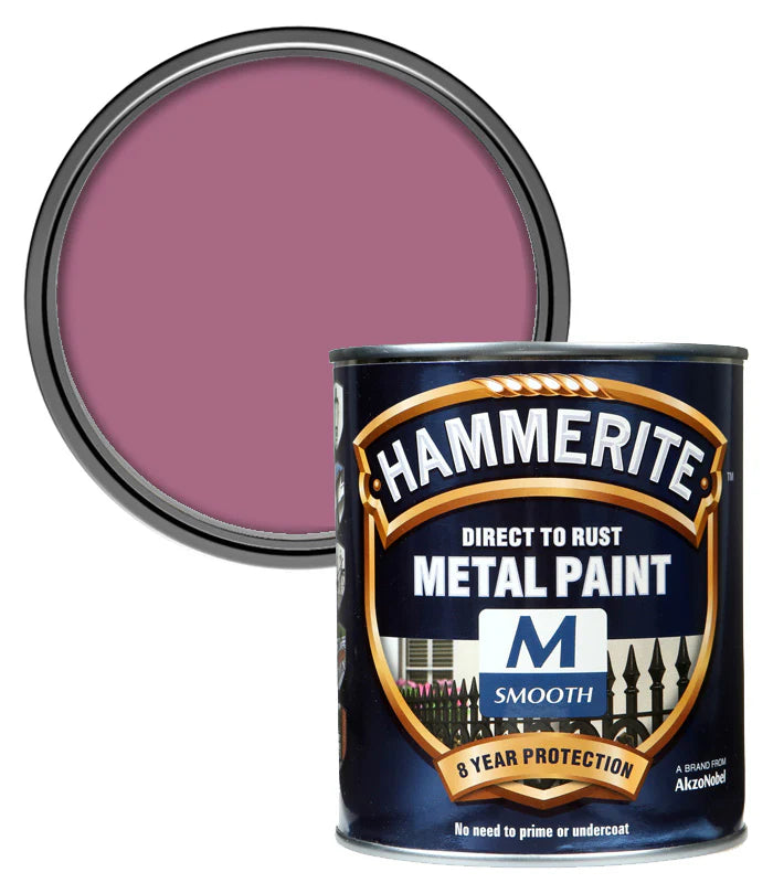 Hammerite Metal Paint Direct To Rust Smooth Raspberry Sorbet 750ml