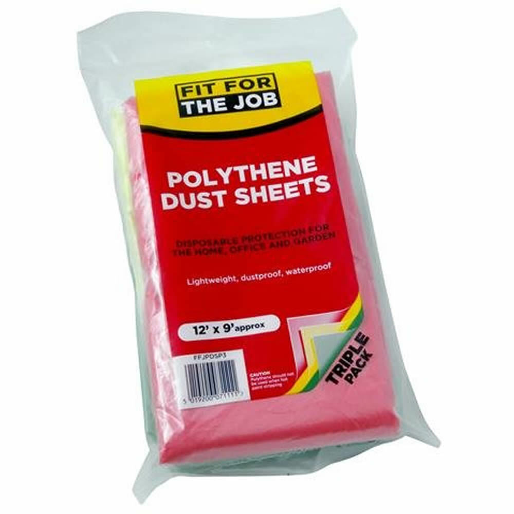 FFJ 3 Pack Poly Dust Sheet (3 Colours)