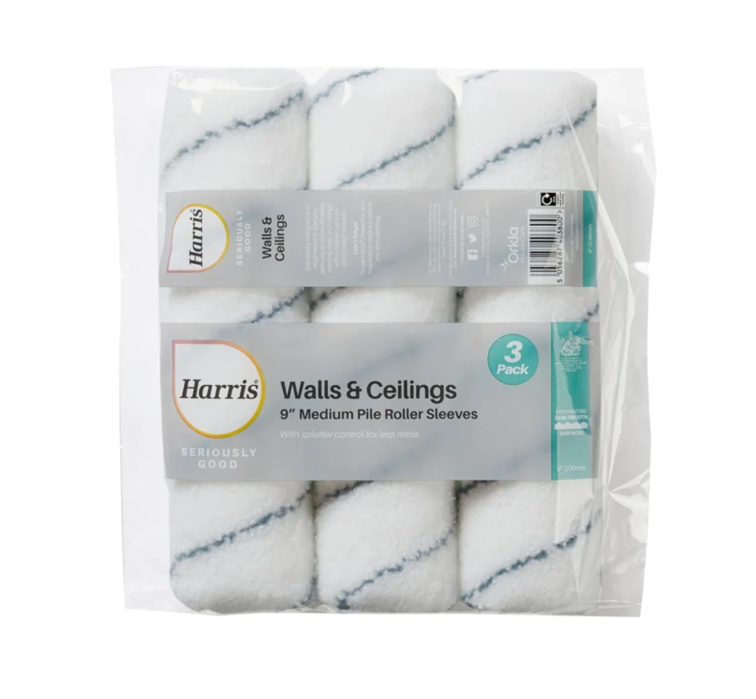 9"  Harris Seriously Good 3 Pack Medium Pile Sleeves