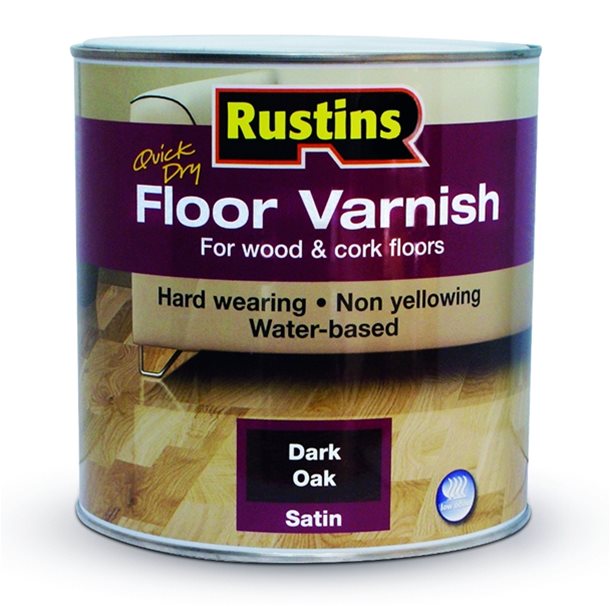 Rustins Quick Drying Floor Varnish Medium Oak Satin 2.5L