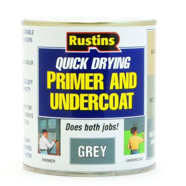 Rustins Primer & Undercoat Grey 250ml/500ml/1L/2.5L