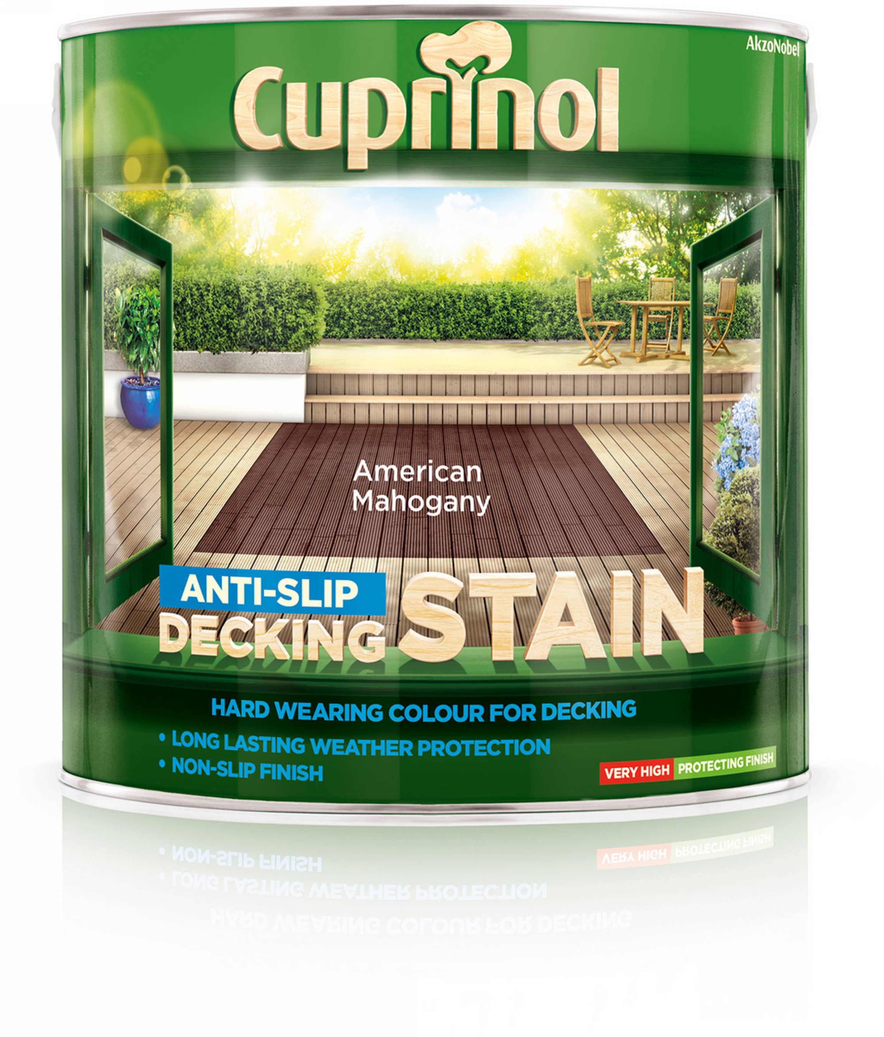 Cuprinol Anti-Slip Decking Stain American Mahogany 2.5L