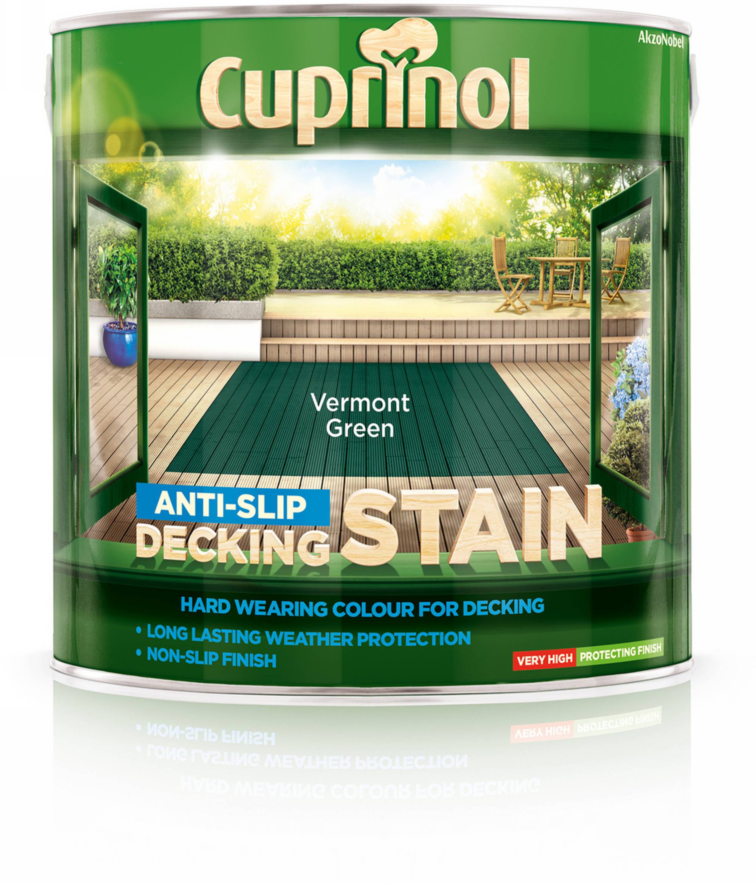 Cuprinol Anti-Slip Decking Stain Vermont Green 2.5L