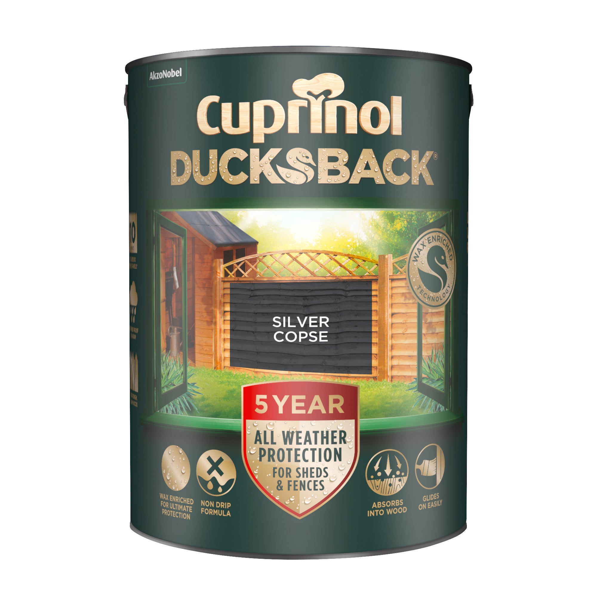 Cuprinol 5 Year Ducksback Silver Copse 5L