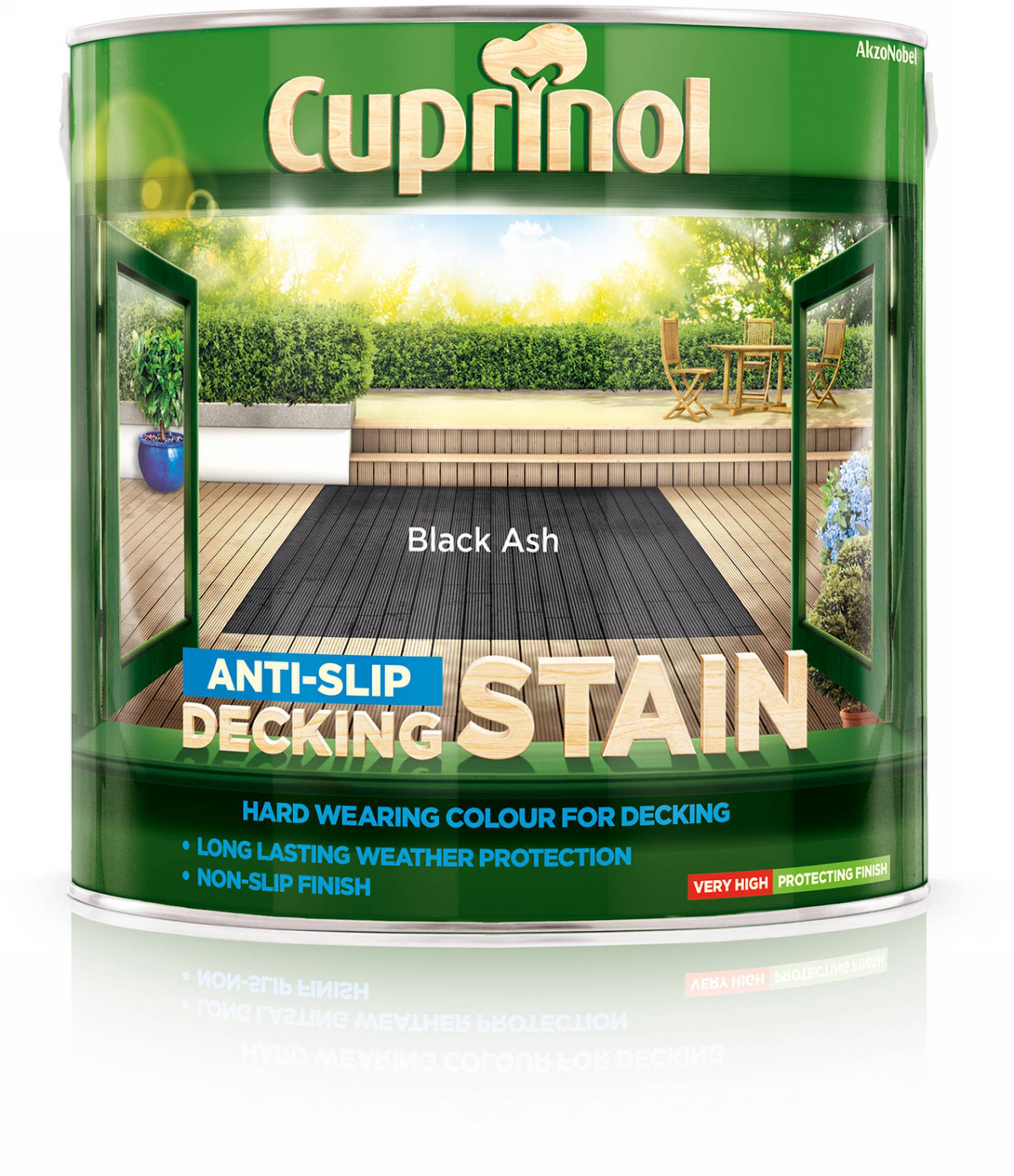 Cuprinol Anti-Slip Decking Stain Black Ash 2.5L
