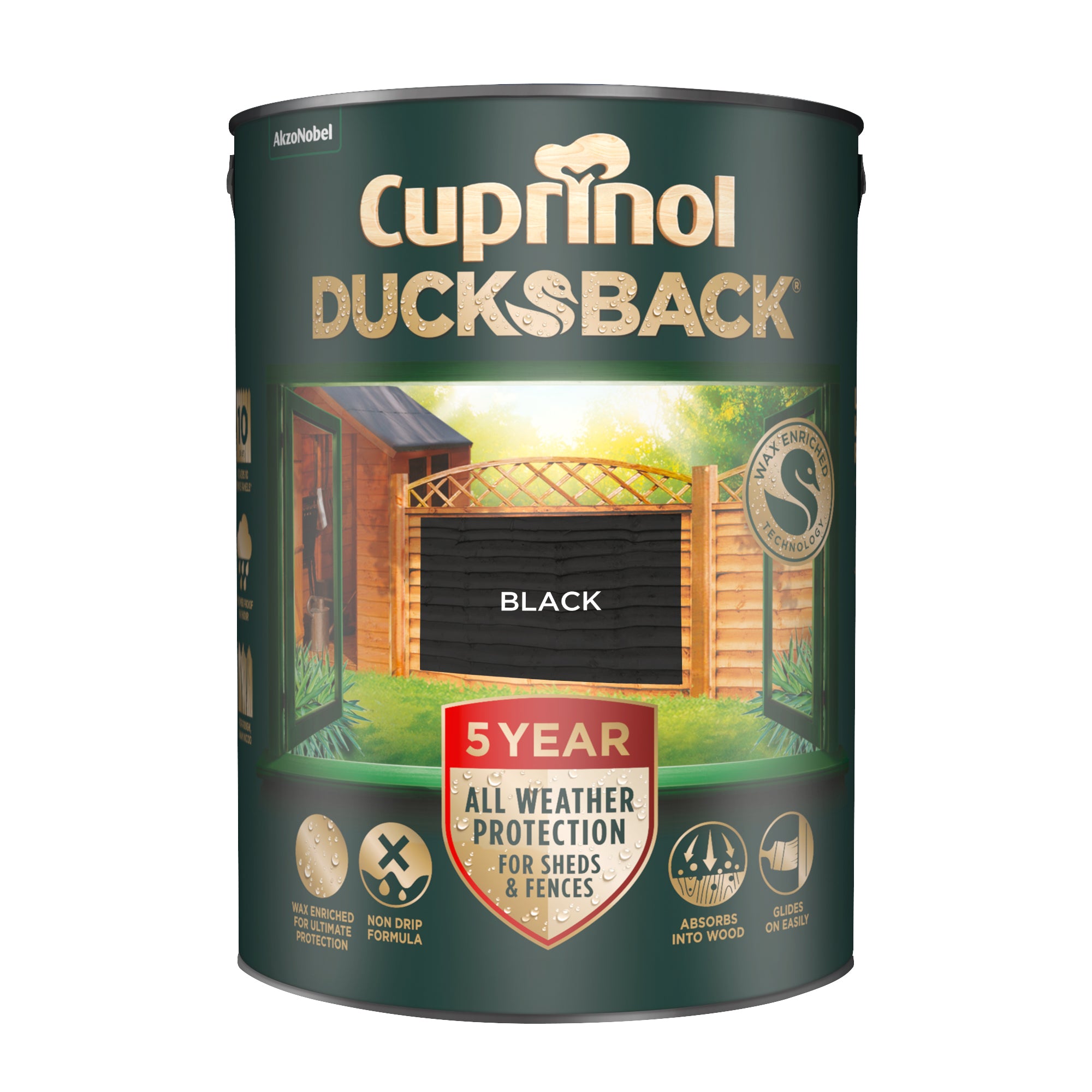 Cuprinol 5 Year Ducksback Black 5L