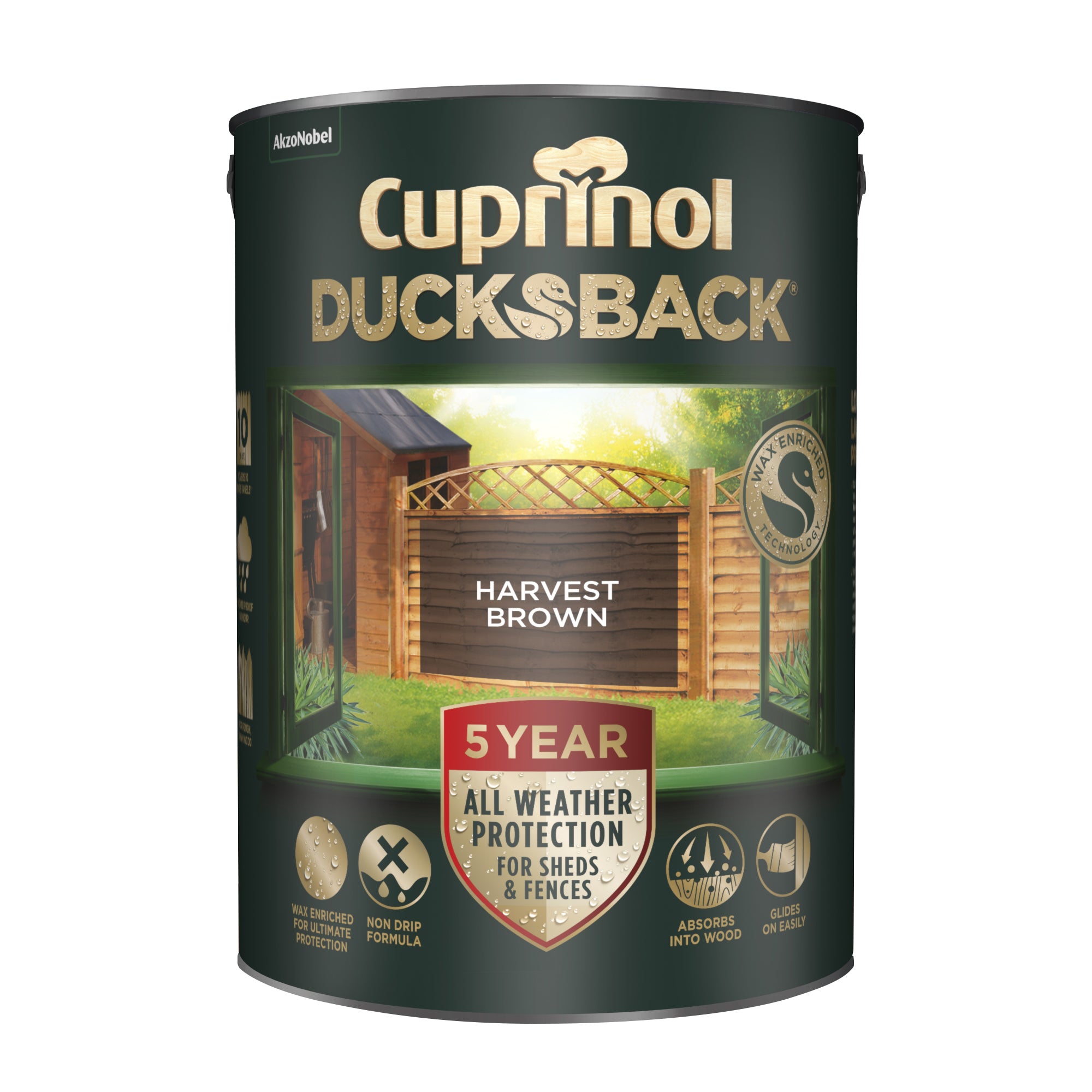 Cuprinol 5 Year Ducksback Harvest Brown 5L