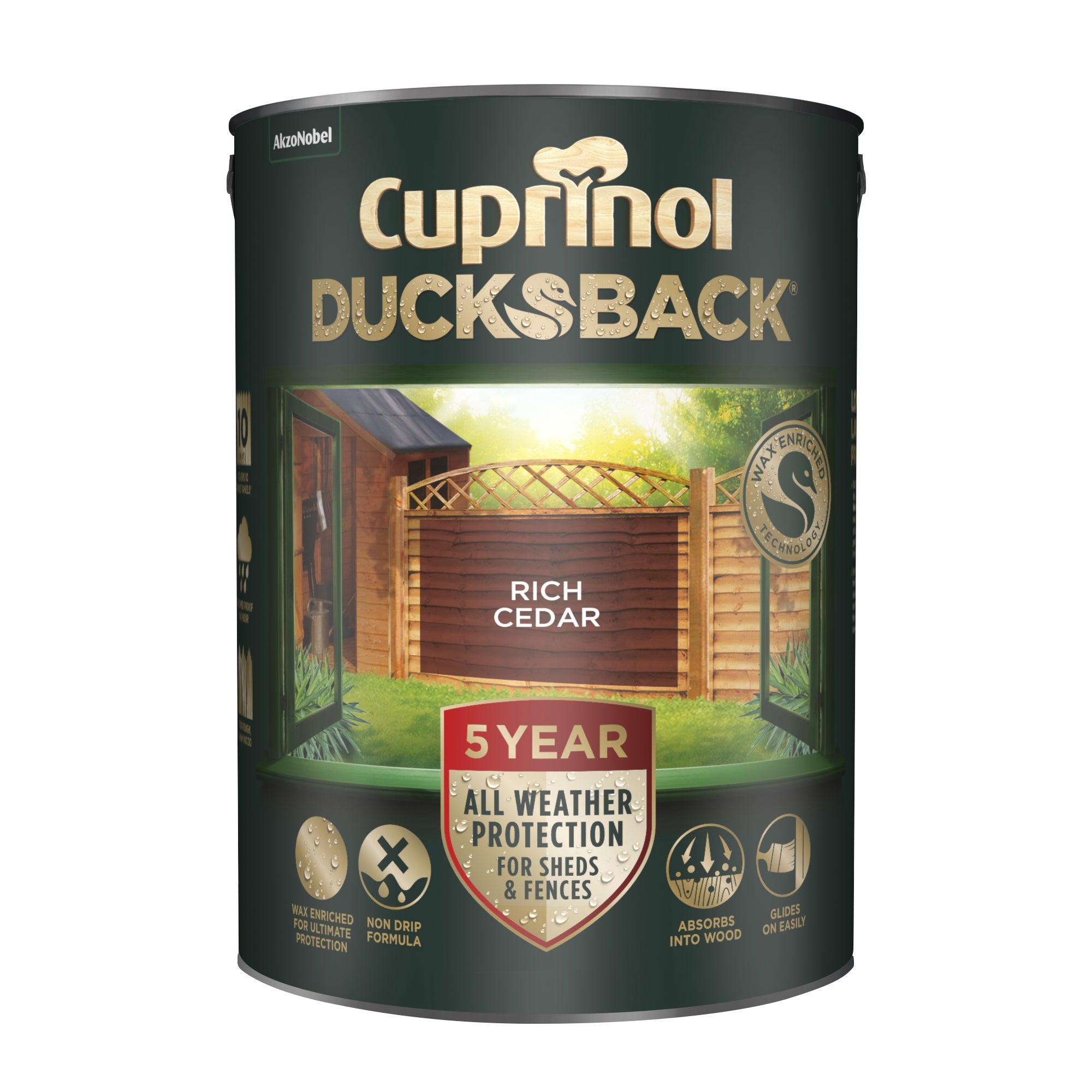 Cuprinol 5 Year Ducksback Rich Cedar 5L