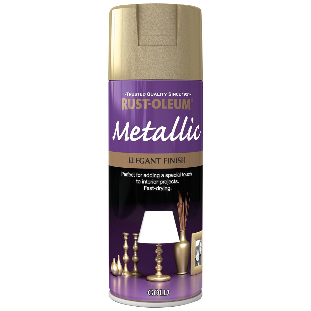 x4 Rust-Oleum Multi-Purpose Premium Spray Paint 400ml Metallic Rose Gold