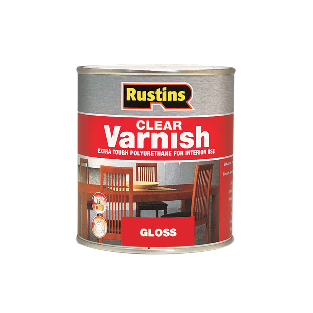 Rustins Polyurethane Clear Varnish Gloss 250ml/500ml/1L/2.5L/5L