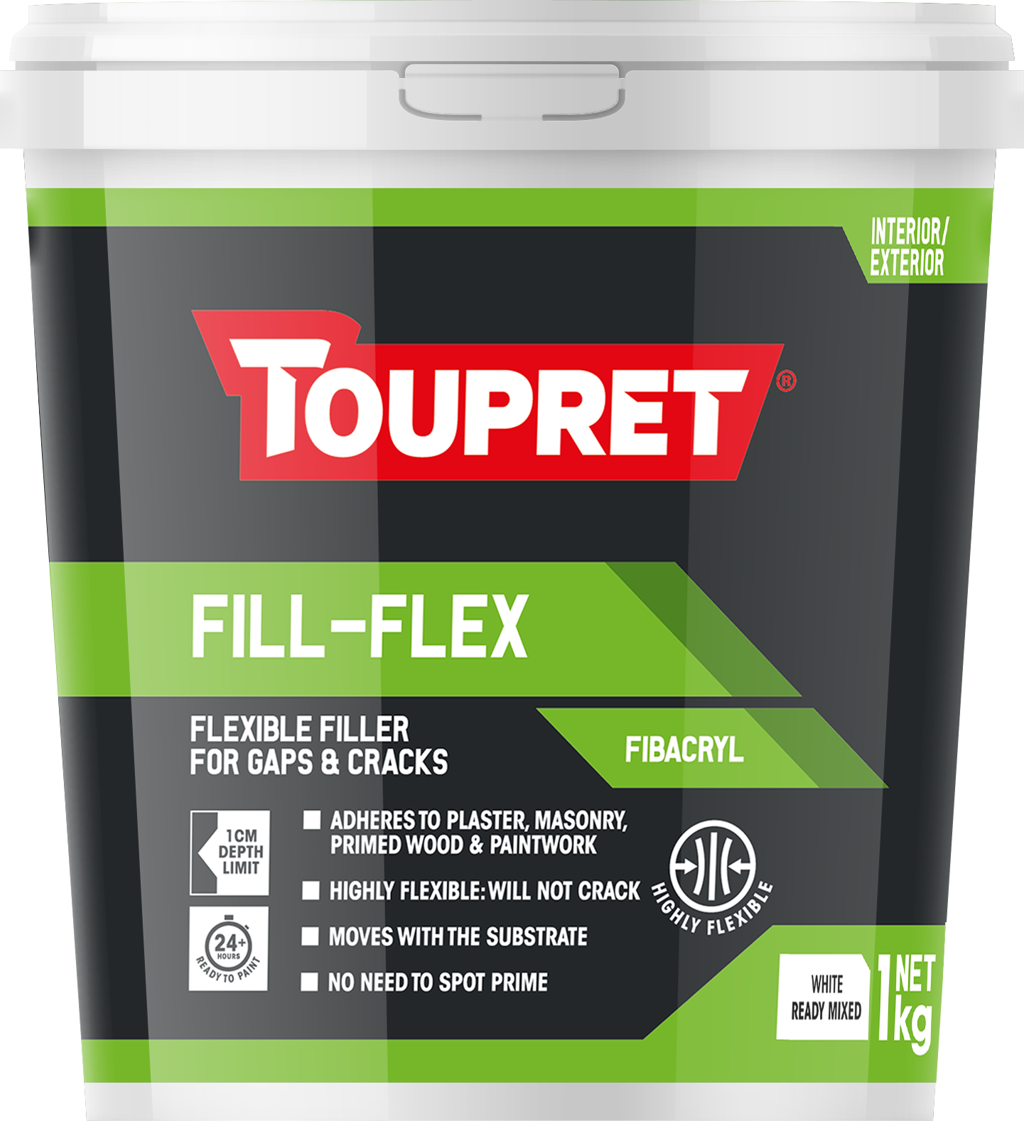 Toupret Fill-Flex (Fibacryl, Ready Mixed, Int/Ext) 1kg
