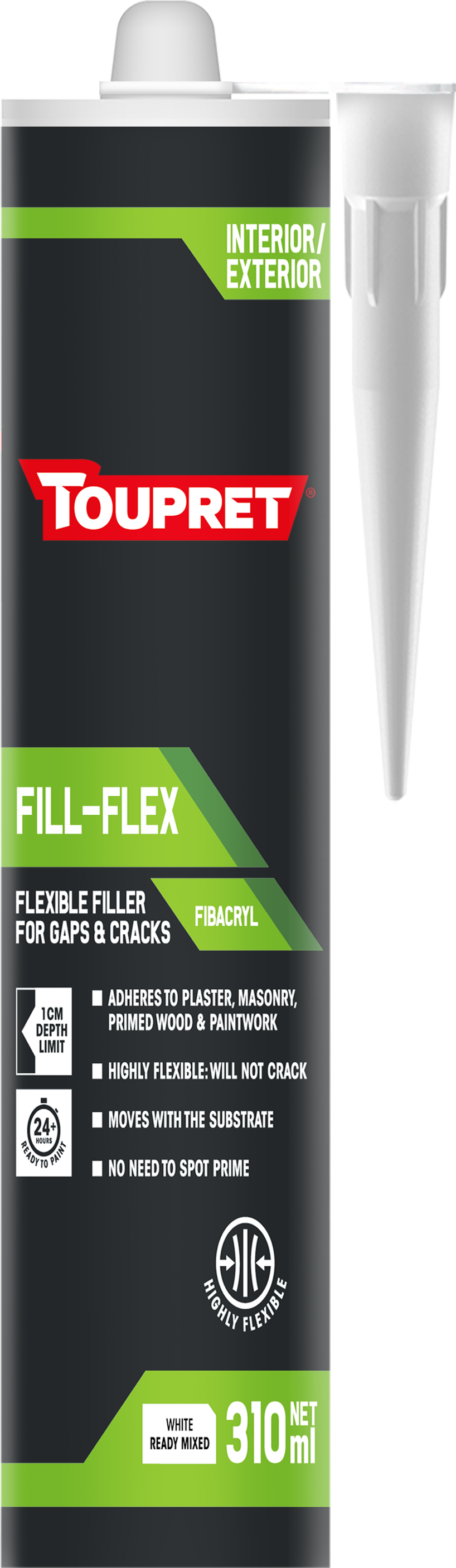 Toupret Fill-Flex (Fibacryl, Ready Mixed, Int/Ext) 310ml