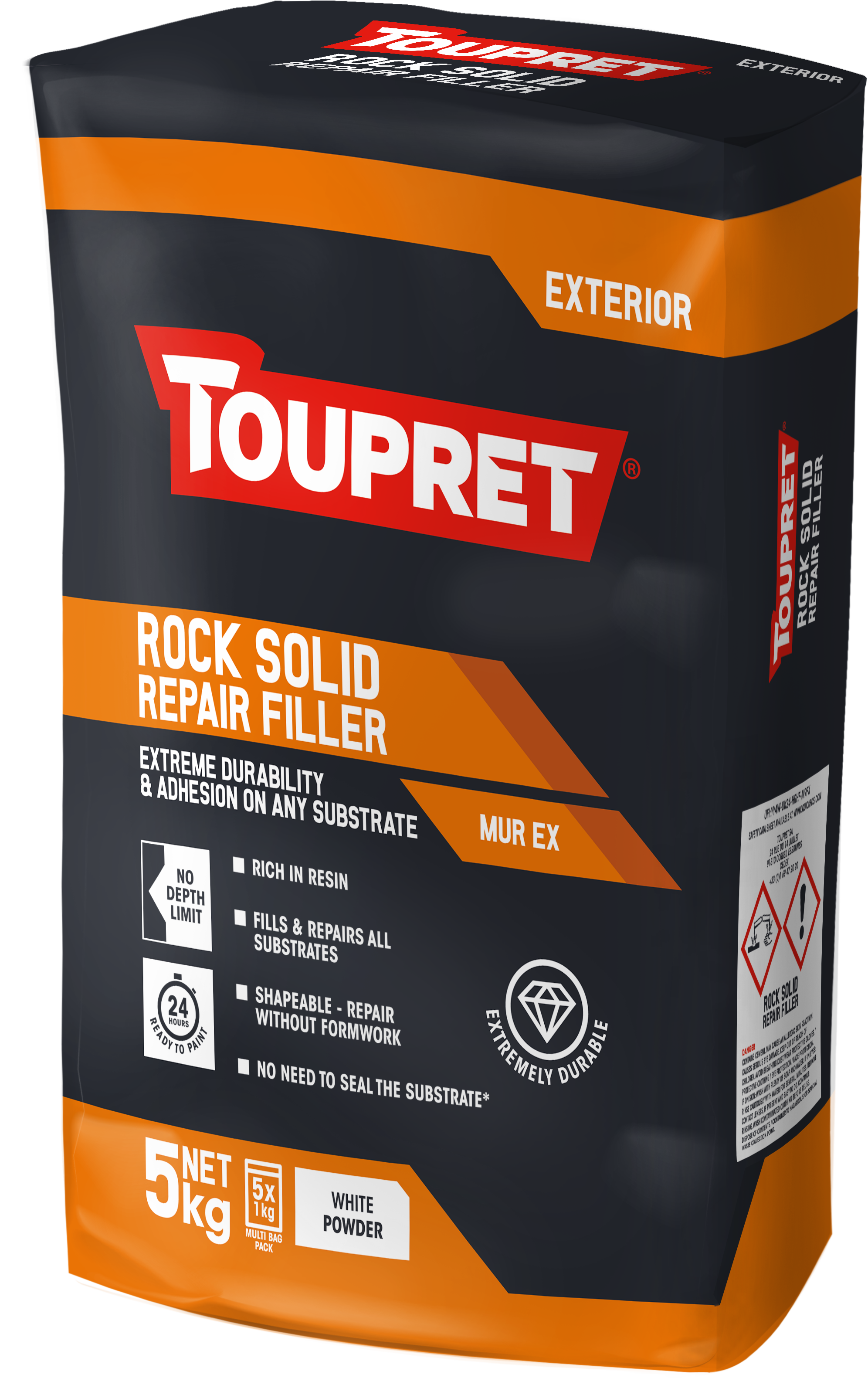 Toupret Rock Solid Repair Filler (Murex) 5x 1kg bag in bag