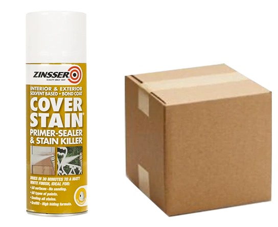 Zinsser Cover Stain Primer Sealer Spray 400ml Box of 6